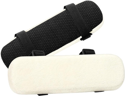 MOSISO Chair Armrest Pads (2 Pack), Memory Foam Home/Office Chair Arm Rest Covers Comfy Computer Gaming Elbow Cushion Removable Washable Elbow Support Forearm Pressure Relief, Black