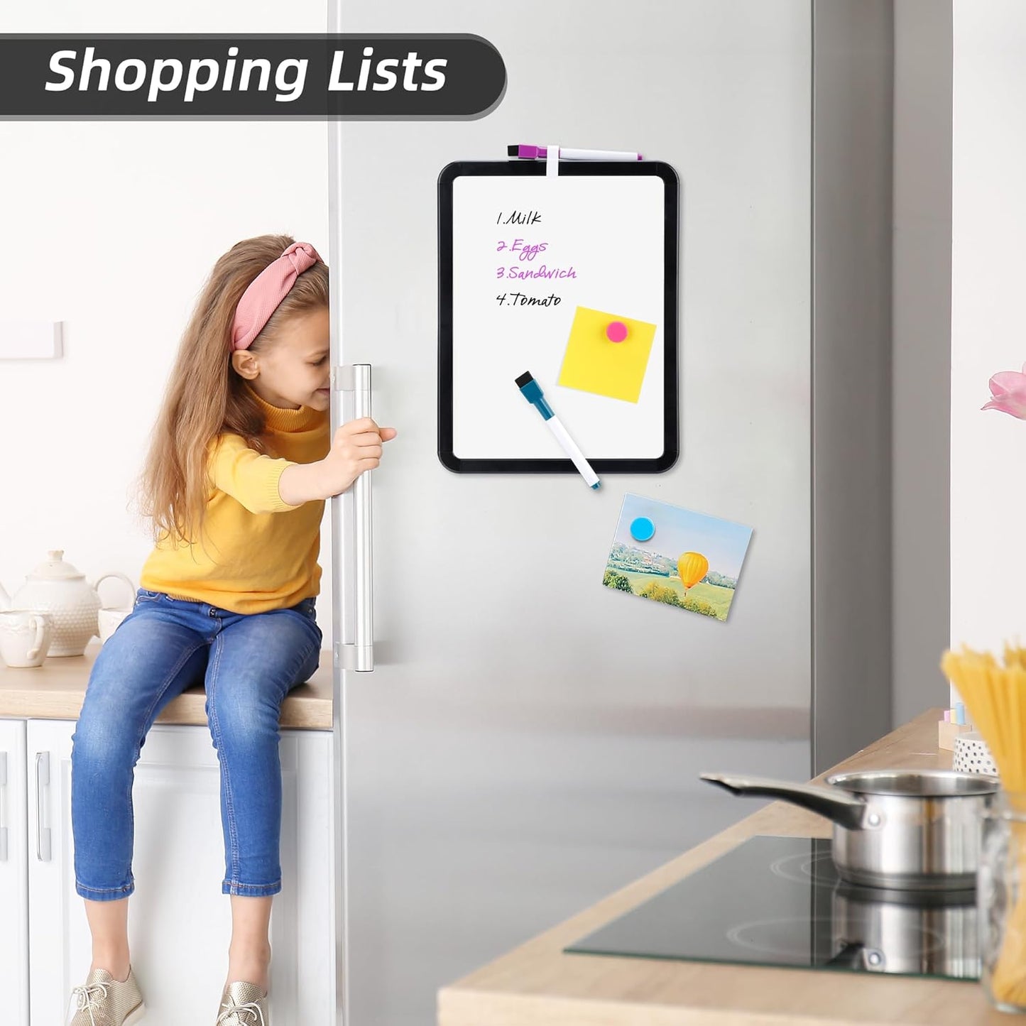 VUSIGN Small Dry Erase Whiteboard, 8.5 x 11 Inches White Board for Kids, Students, Fridge, Locker, Mini Dry Erase Board