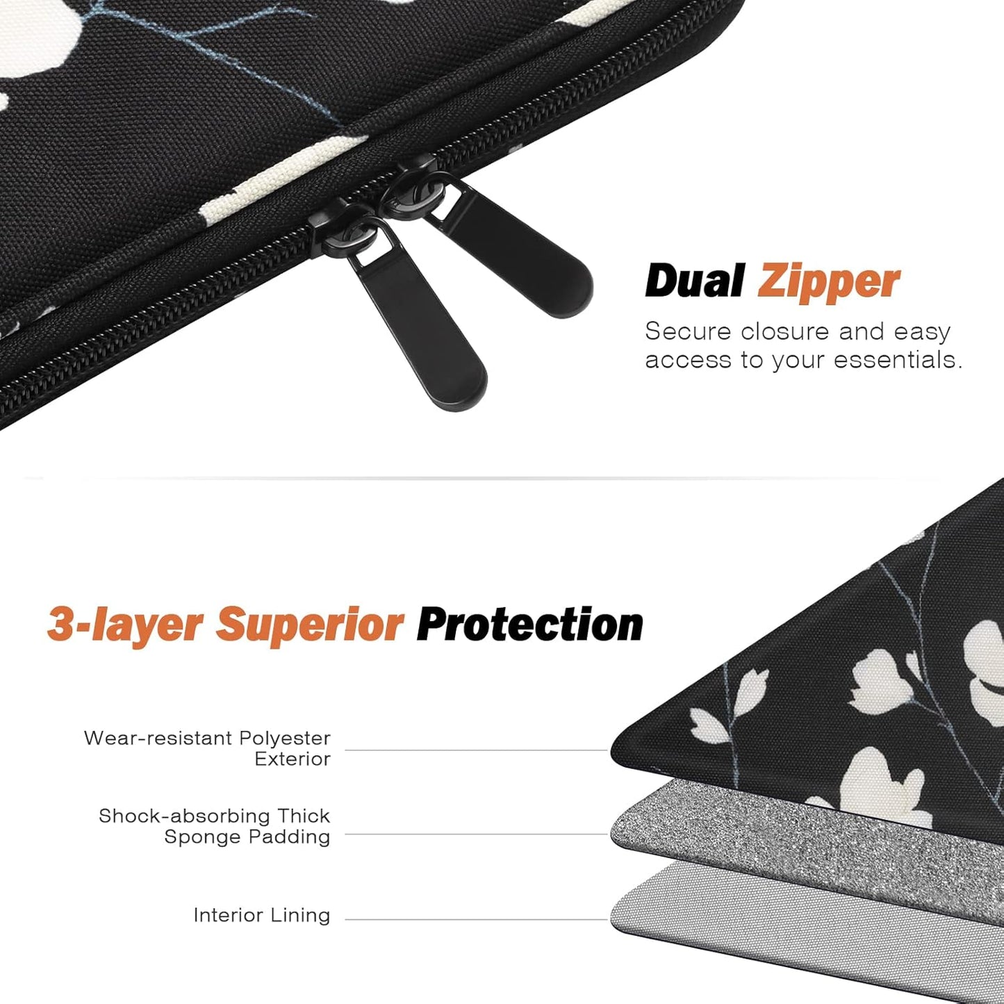 MoKo 9-11 Inch Tablet Sleeve Case, Fits New 11inch iPad Air M4/Pro M5, iPad A16 11", i-Pad 10/9/8/7th/Air 5/4th 10.9"/10.2", Tab S9/S8 11", Protective Bag Carrying Case with Pocket, Dark Gray
