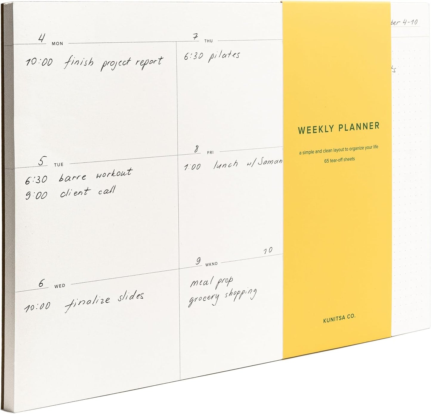 Daily To-Do List Notepad – Desk Pad for Work and Study, Lime, 8.25x5.85 Inches