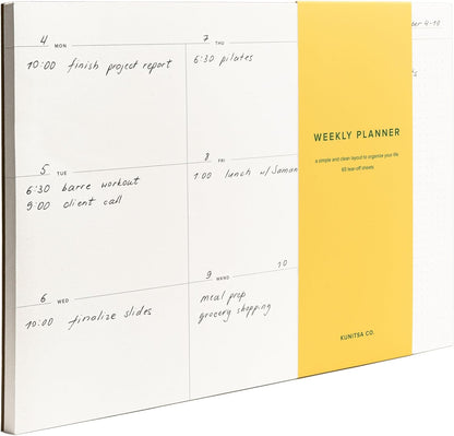 Daily To-Do List Notepad – Desk Pad for Work and Study, Lime, 8.25x5.85 Inches