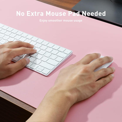 Aothia Non-Slip PU Leather Waterproof Laptop Desk Pad Protector, Blotter Mat, Writing and Mouse Pad for Office & Home, Beige, 23.6" x 13.7" - Colors A
