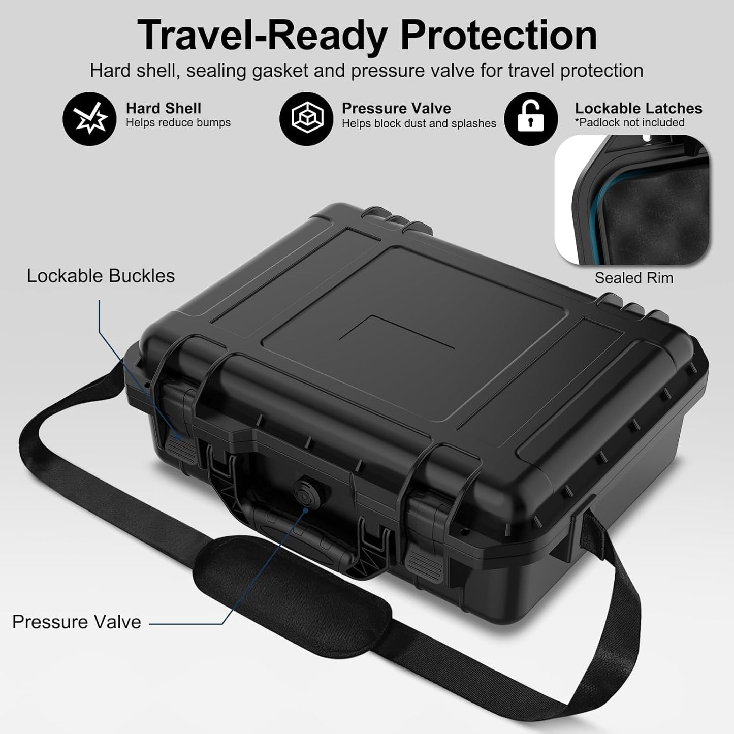 Starlink Mini Case with Tripod, Hard Carrying Travel Kit with Cable Winder and USB-C to DC Adapter Cable, Protective Storage Case for Starlink Mini Accessories, RV Camping Remote Work