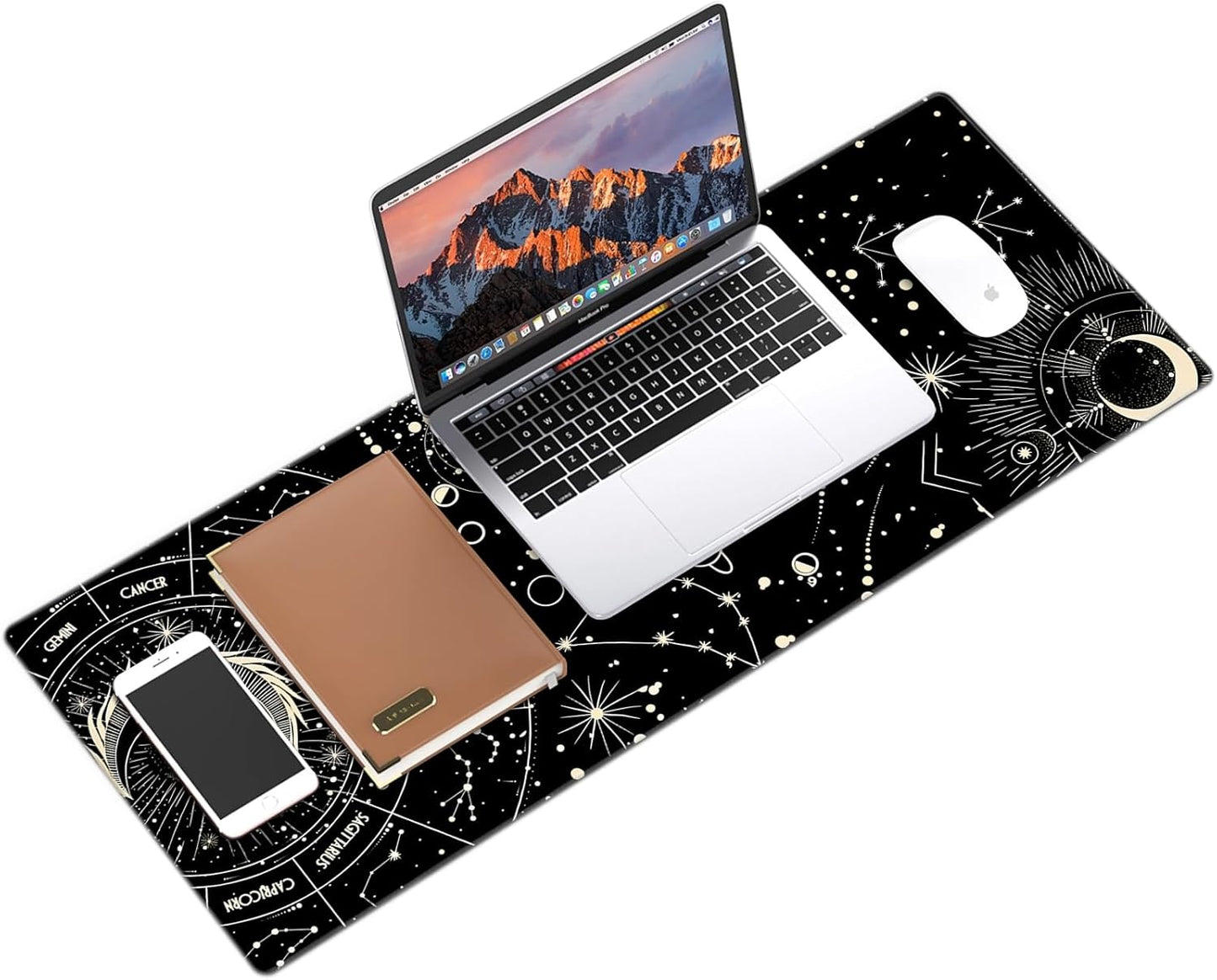 Galdas Mouse Pad For Gaming,Forest Background Pattern XXL XL Large Mouse Mat Long Extended MousePad Desk Mat Non-Slip Rubber Mice Pads Stitched Edges Thin (31.5 x 11.8 x 0.12 Inches) Tree