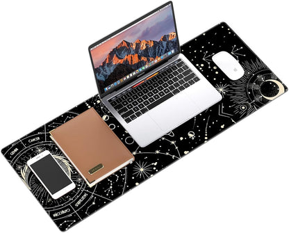 Galdas Mouse Pad For Gaming,Forest Background Pattern XXL XL Large Mouse Mat Long Extended MousePad Desk Mat Non-Slip Rubber Mice Pads Stitched Edges Thin (31.5 x 11.8 x 0.12 Inches) Tree