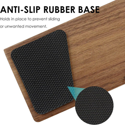 Linkidea Wooden Keyboard Wrist Rest for 61Keys 60% Compact Keyboard, Compact Gaming Mechanical Keyboard Wrist Rest Hand Palm Pad, for Office, Computer, Laptop Typing, Gaming (Black Walnut)