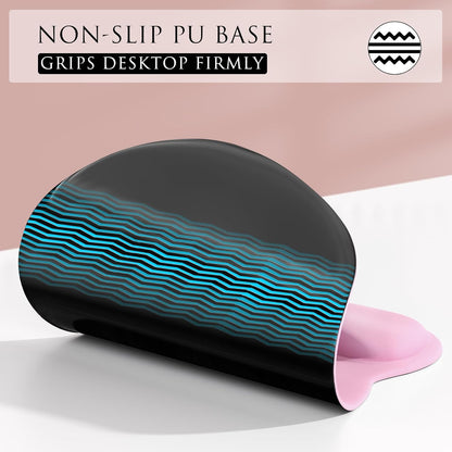 MROCO Ergonomic Mouse Pad with Gel Wrist Rest, Smooth Wrist Support Surface, Non-Slip PU Base for Pain Relief, Comfortable Mousepad for Computer, Laptop, Office & Home, 9.4 x 8.1 in, Black