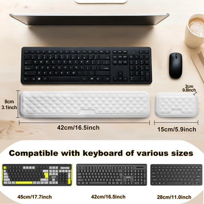 Keyboard Wrist Rest Mouse Wrist Support, Memory Foam Wrist Rest Pad for Computer Laptop, Ergonomic Wrist Cushion Support for Typing Pain Relief, Gaming Home Office, Purple