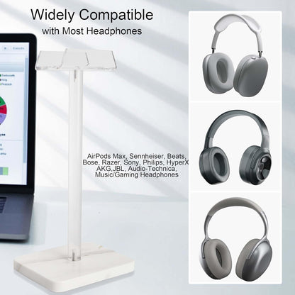 Acrylic Desktop Headphone Holder, Countertop Accessories Stand,Universal for All Music Gaming Headsets 1 Pack(DP015)