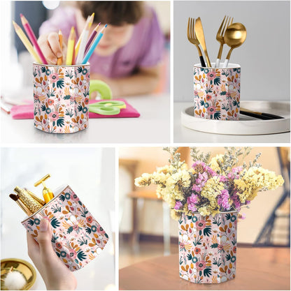 Pen Holder, Pencil Holder for Desk, Marble Desk Organizer Cute, Durable Ceramic Pencil Cup, Decorative Makeup Brush Holder Cup, Stationery Holder for Office, Home, Gray Marble
