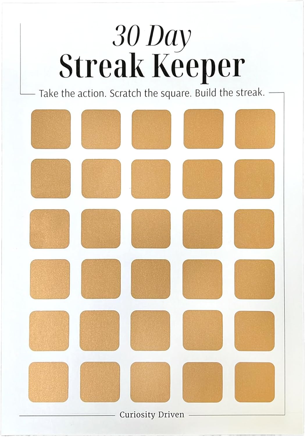 Daily Habit Tracker for Women – 30-Day Goal & Productivity Chart with Scratch-Off Motivation (8.3" x 11.7") | The Streak Keeper with Encouraging Prompts & Bonus Habit Guide