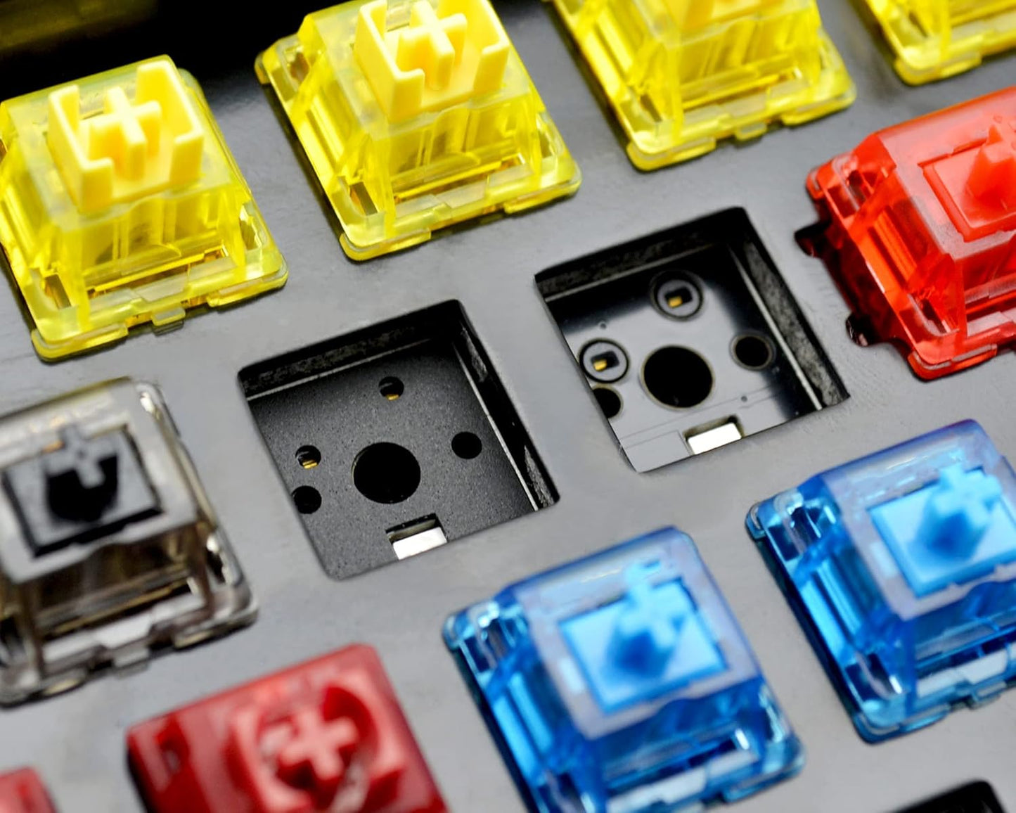 RUNJRX Keyboard PE Switch Pads 0.5mm Thick for 61/64/87/100/104/108 Hot Swap 120Pcs,White