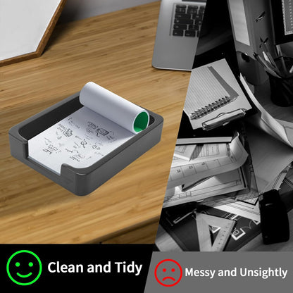 2 PCS 4x6 Memo Holder for Desk Paper Holder Black Wooden Memo Organizer for Desk Paper Tray Index Card Holder Fits 4 x 6 Index Card Cardstock Pads Note for Office School