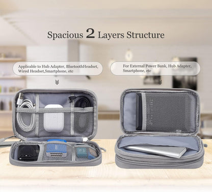 CAOODKDK Electronics Accessories Organizer Pouch Bag, Travel Universal Organizer for Cable, Charger, Phone, SD Card, Business Travel Gadget Bag