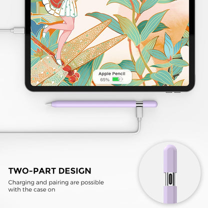 AhaStyle Silicone Case for Apple Pencil (USB-C) 2023 Ultra Thin Proteative Cover Skin Apple Pencil Sleeve Anti-Slip Grip Compatible with Apple Pencil USB C (Lavender)