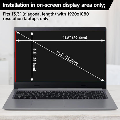16 Inch 16:10 Laptop Privacy Screen Filter, Anti Blue Light Glare & Anti Scratch Computer Privacy Shield for 16" with 1920x1200 Aspect Ratio Laptop