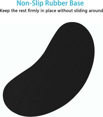 Dapesuom Mouse Wrist Rest, Ergonomic Memory Foam Mouse Wrist for Computer Desk Mats Support, PU Leather Hand Rest Pad Cushion for Gaming, Laptop, Men, Women, Pain Relief & Easy Typing, Black