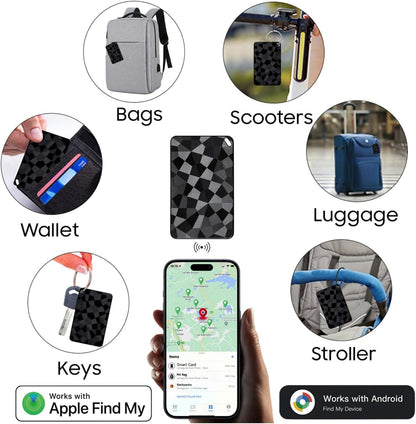 2026 New Wallet Tracker for Both iOS & Android Phones, Dual System Rechargeable Tracking Card Compatible with Apple Find My & Google Find Hub Device for Luggage, Passport, Purse Gift