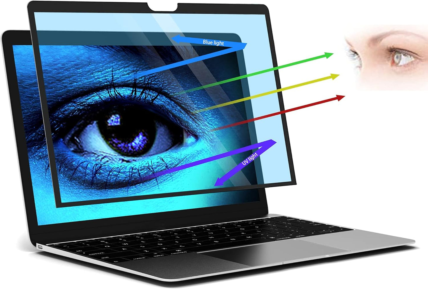 [2 Pack] 27 Inch Computer Privacy Screen , 16:9 Aspect Ratio Monitor Privacy Filter with Anti-Glare, Anti-Blue Light & Anti-Spy Protection, Removable Anti-Scratch Screen Protector for 27-Inch Widescreen Monitors