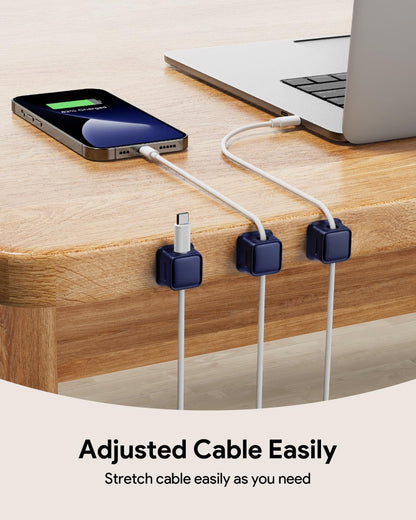 8 Pack Cord Organizer Holder,Costop Strong Adhesive Desk Cable Management Magnetic Easy Open,Organize Phone Charging Cords Wire Holder Organizer Neatly for Home,Office,Car,Desk,Nightstand