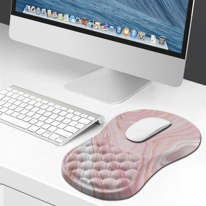 Hokafenle Ergonomic Mouse Pad Wrist Support, Wrist Rest Mousepad for Carpal Tunnel Pain Relief with Integrated Memory Foam Slope Massage Bulge (11.8x7.9 inch,Topographic Contour)