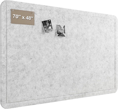 Large Felt Bulletin Board for Wall, 24"x18" Frameless Picture Board, Soft Felt Cork Board for Office, Home Planning & Office Wall Decor, Easy Install Pin Board