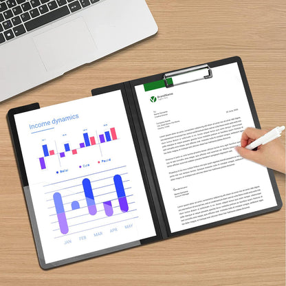 Clipboard Folder, A4 Foldable Clipboards with Pocket, File Cover Office Folder Clipboard, 360 Degree Foldable Storage Clipboards for Office, School or Medical Field, Green