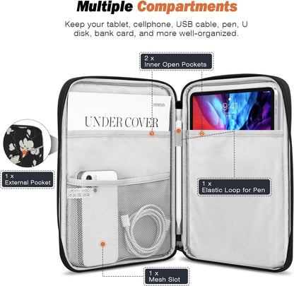 MoKo 9-11 Inch Tablet Sleeve Case, Fits New 11inch iPad Air M4/Pro M5, iPad A16 11", i-Pad 10/9/8/7th/Air 5/4th 10.9"/10.2", Tab S9/S8 11", Protective Bag Carrying Case with Pocket, Dark Gray