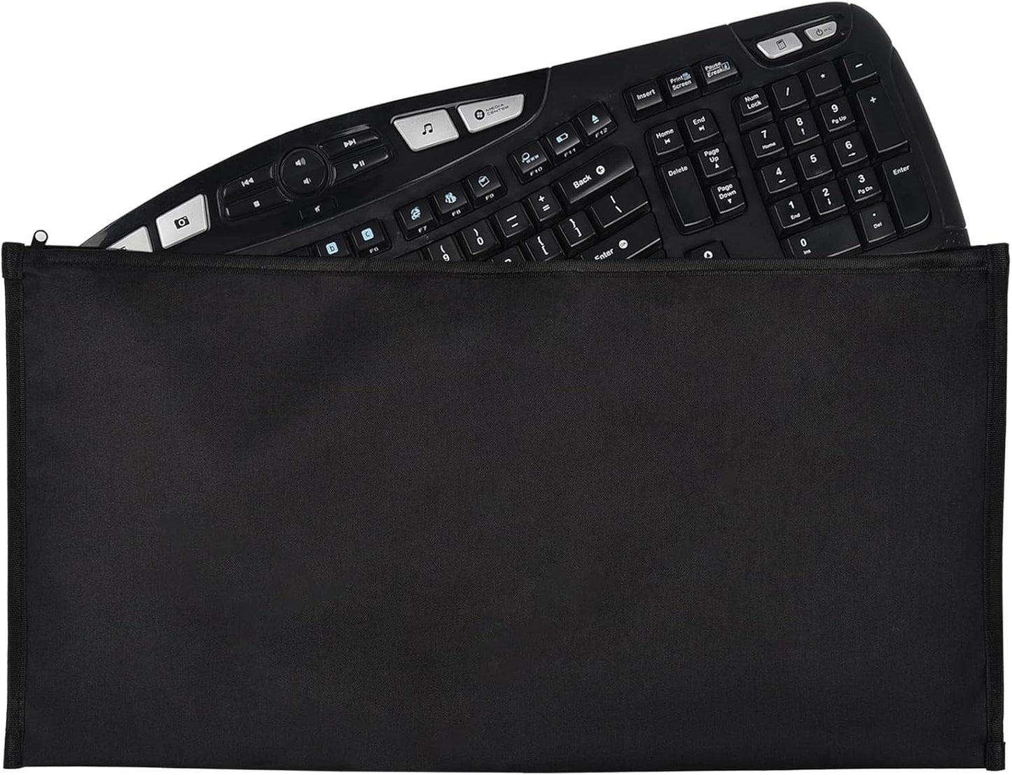 imComor Keyboard Dust Cover Sleeve Bag for Universal 60% 75% 80% Wireless/Wired Gaming PC Computer Keyboards Dust Cover, Logitech/Dell/Corsair/Redragon/Arteck/Apple Keyboard Protector-Black