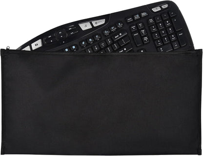 imComor Keyboard Dust Cover Sleeve Bag for Universal 60% 75% 80% Wireless/Wired Gaming PC Computer Keyboards Dust Cover, Logitech/Dell/Corsair/Redragon/Arteck/Apple Keyboard Protector-Black