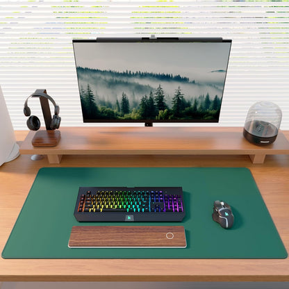 KTRIO Large Gaming Mouse Pad Desk Mat, Superior Micro-Weave Cloth for Precise Mouse Control, Non-Slip Rubber Base, Stitched Edges, Water-Resistant, for Gamer, Office & Home, 31.5" x 11.8" inches