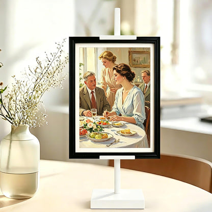 1pcs Adjustable Tabletop Easel Stand for Picture Frames, Picture Easels for Display, Gold Easel, Picture Frame Stand, Adjustable Art Easel.(18inch,Black)