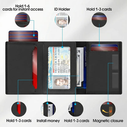GAOCHALE Mens Wallet for Samsung Smarttag2 Pop up Card Holder Compatible with Samsung Tag RFID Blocking Wallet for Men 10-14 Card Capacity | ID Window | Cash Slot(Carbon)