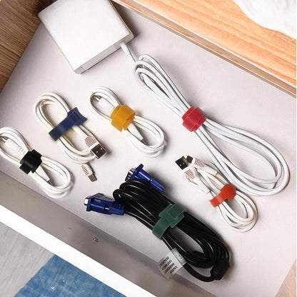 Reusable Hook and Loop Cable Ties, 102 Pcs 8 Inches Multicolor Nylon Fabric Fastening Straps for Cable Management and Organization