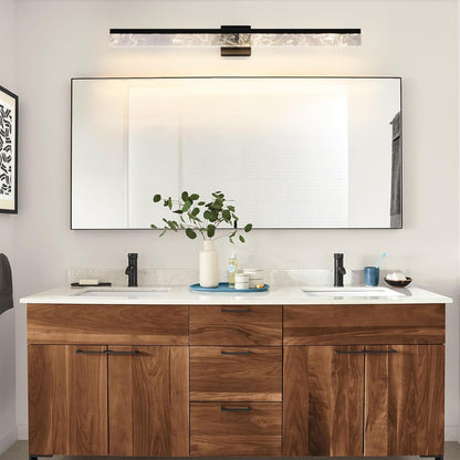 AIJIASI 39-Inch Brushed Gold Vanity Light Fixture, 28W Dimmable LED Modern Light Bar for Bathroom Mirror, Restroom, Bedroom (3000K)