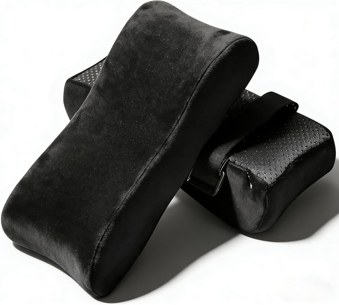 Ergonomic Memory Foam Chair Armrest Pads with Cooling Gel - Non-Slip Elbow Support Cushion for Office/Gaming/Desk Chairs, Washable Cover, Set of 2