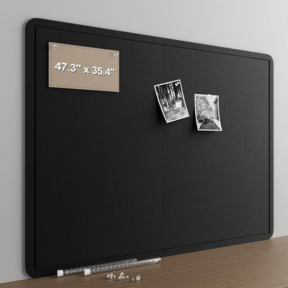 Large Felt Bulletin Board for Wall, 24"x18" Frameless Picture Board, Soft Felt Cork Board for Office, Home Planning & Office Wall Decor, Easy Install Pin Board