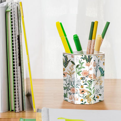 Pen Holder, Pencil Holder for Desk, Marble Desk Organizer Cute, Durable Ceramic Pencil Cup, Decorative Makeup Brush Holder Cup, Stationery Holder for Office, Home, Gray Marble