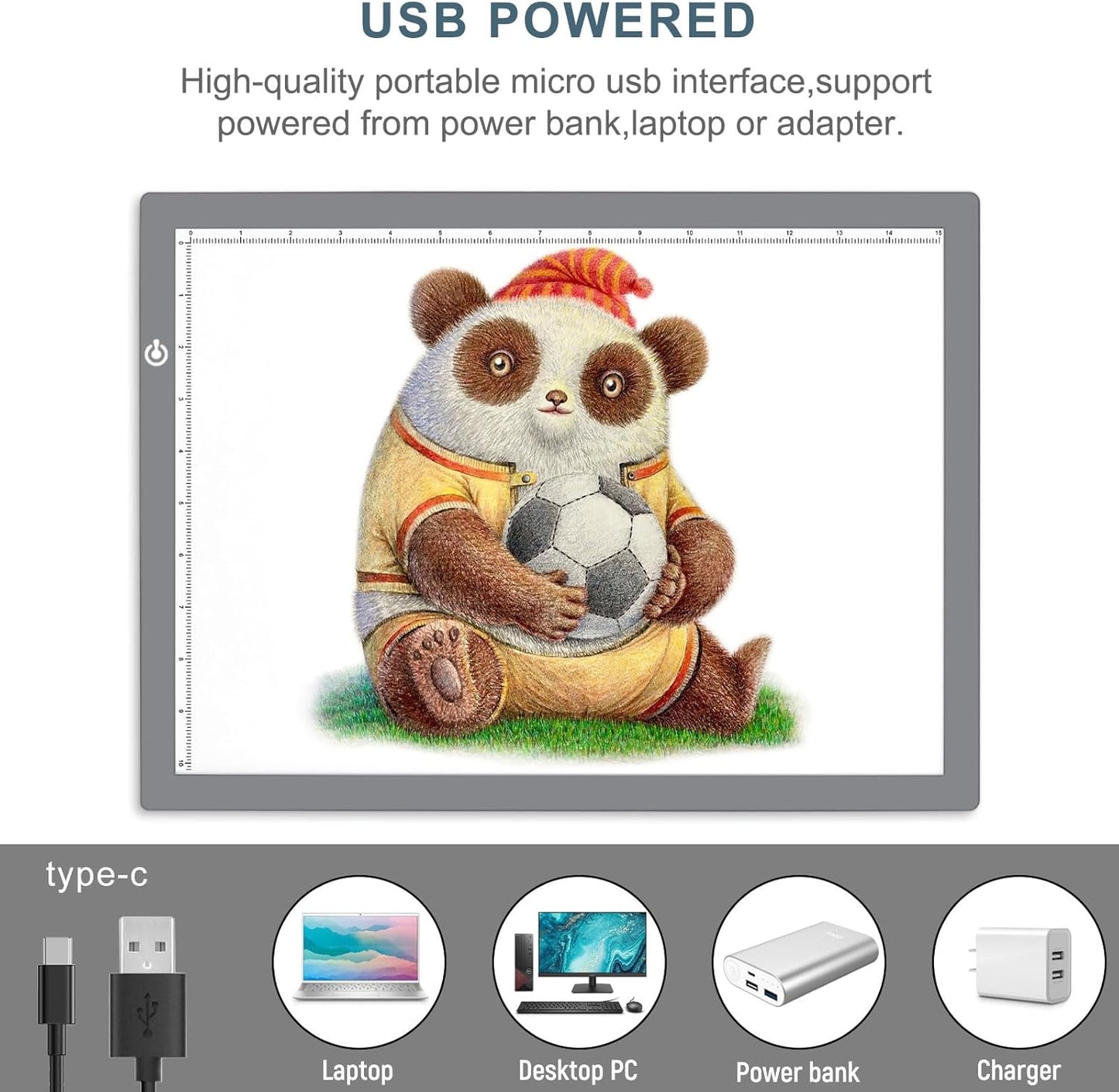LitEnergy A3 Copy Light Board Tracing Box, Ultra-Thin Adjustable Drawing Tablet USB Power Artcraft LED Tracer Pad for Diamond Art Painting Accessories, Streaming, Sketching, Animation, Stenciling