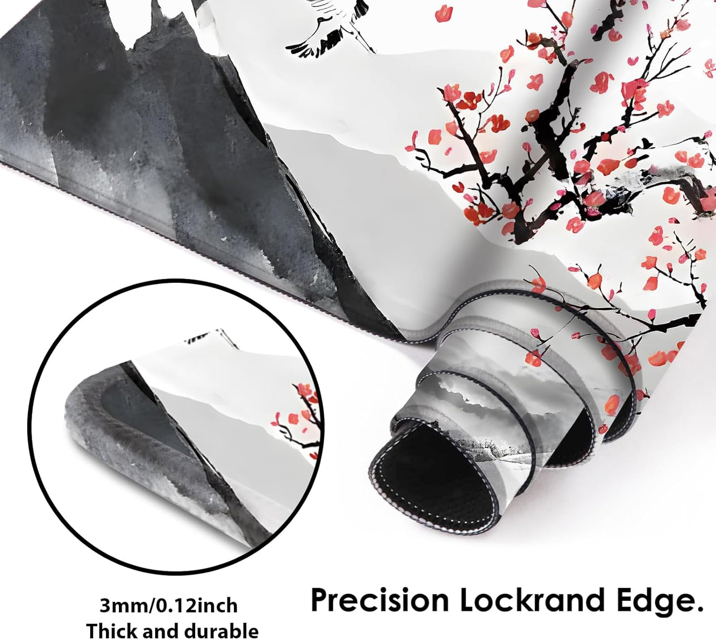 Galdas Mouse Pad For Gaming,Forest Background Pattern XXL XL Large Mouse Mat Long Extended MousePad Desk Mat Non-Slip Rubber Mice Pads Stitched Edges Thin (31.5 x 11.8 x 0.12 Inches) Tree