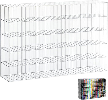 Colingmill Acrylic Marker Organizer for 480 Markers, Extra Large Art Marker Storage Rack for Desk, Durable Pencil Holder Desk Storage for Artists Teachers Students Office Birthday Gifts(Large)
