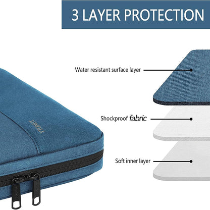 Ytonet Laptop Case, 15.6 inch TSA Laptop Sleeve Computer Bag Water Resistant Computer Case Carrying Cover Compatible for Lenovo, HP, Dell, Asus Notebook, Gifts for Men Women, Grey