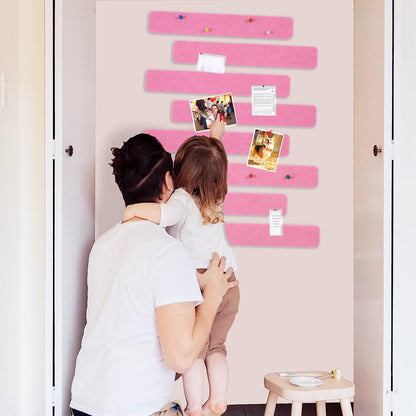 Vuzvuv Black 28"x16" Large Cork Board with 50 Push Pins & Sticky Notes, Self-Adhesive Bulletin Board for Wall, Felt Pin Vision Board for Paste Notes,Schedules Offices Home