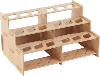 HG Art Concepts Mezzo Artist Drawing Rack - Wood Grain Laminate Multi Layer Desk Stand Professional Storage Display Organizer for Pens, Pencils, Drafting and all other Drawing Tools