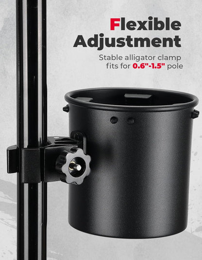 ‎KEMIMOTO Motorcycle Cup Holder, Upgraded ATV Drink Holder with 0.6"-1.5" Metal Clamp, 32OZ Bike Water Bottle Holder for UTV, Scooter, Boat, Stroller, Wheelchair, Golf, Tractor