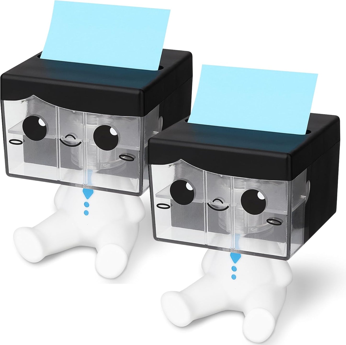 Pop-up Notes Dispenser for Desk, Idea Boy Sticky Note Holder for Office School, Cute Office Supplies, 3x3 in, Magnetic Design, White, 1 Pack