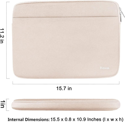 Laptop Case Sleeve 15.6 inch, Shockproof Protective Notebook Case with Accessory Pocket, Briefcase Carrying Laptop Cover for 15.6" HP, ASUS, Dell, Lenovo, Acer, Black