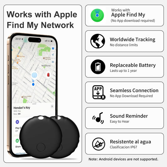 Tracker Tag, Smart Tag Works with Find My App (iOS Only), Keys Finder and Item Locator for Luggage, Backpack, Suitcases and More, Replaceable Battery, IP67 Waterproof Tracking Tags-5 Pack