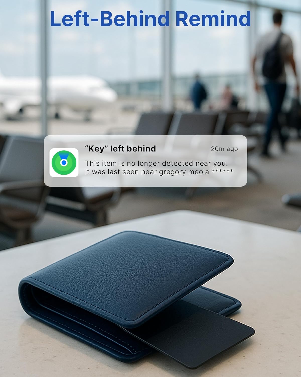 Wallet Tracker:2026 Tracker Card for iPhone & Apple Find My - Card Locator (2-Pack) for Keys, Wallet, & Bags, Long-Lasting Battery, Lost Mode & Alerts