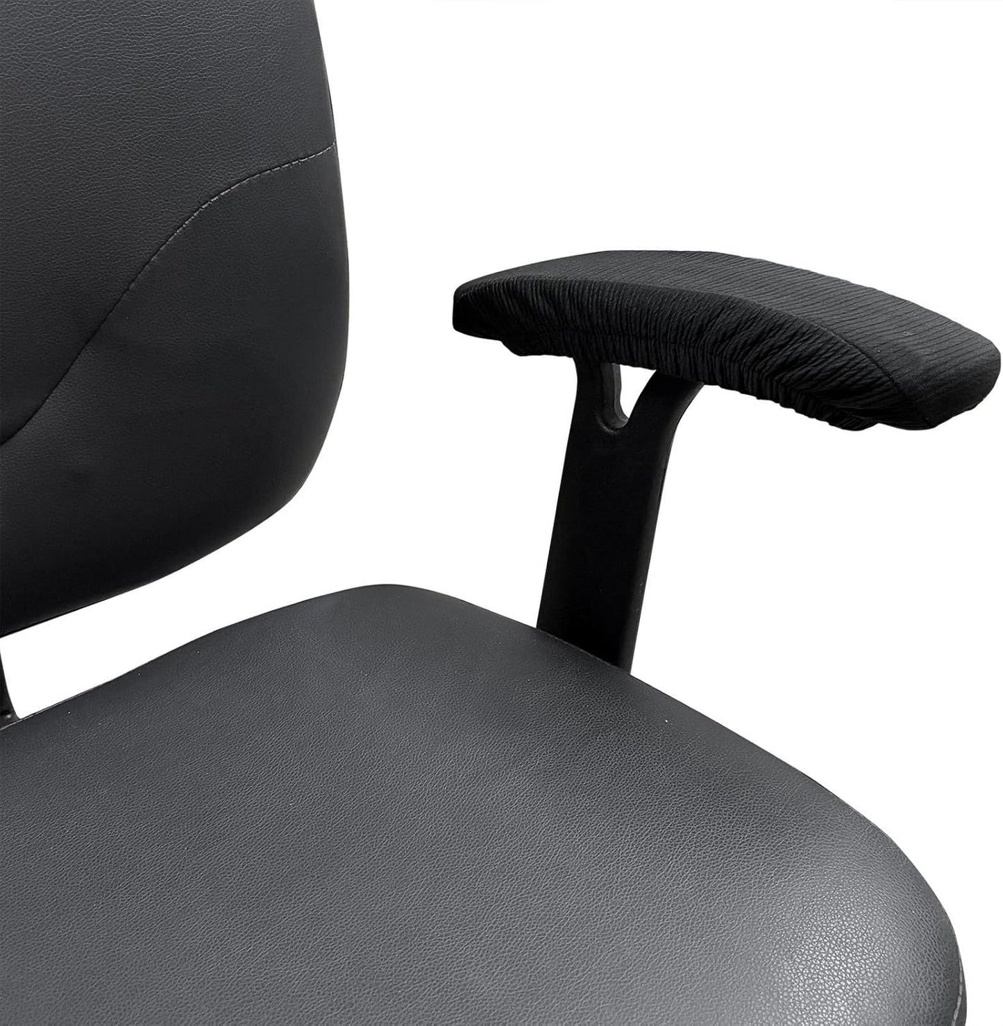 Melaluxe Stretch Office Chair Armrest Covers, Arm Rest Slipcovers (Black)